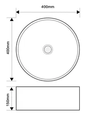 Раковина накладна MIXXUS PREMIUM TOPPER-0103 400х400х150mm (MP6529)