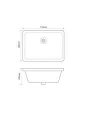 Раковина врізна під стільницю MIXXUS PREMIUM STYLE-1701 510х380х200mm з переливом (MP6567)