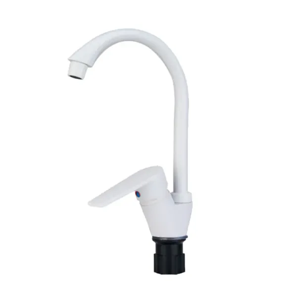 Змішувач для кухні Plamix Oscar-011 White (з підведенням) (PM0650)