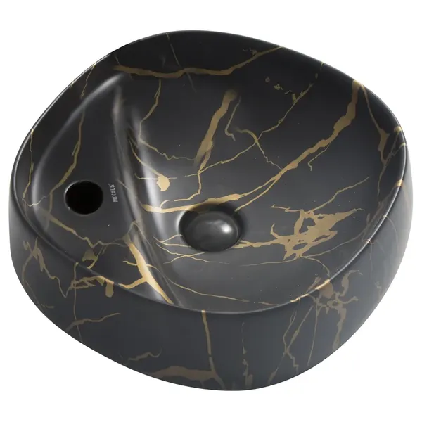 Раковина накладна MIXXUS PREMIUM WAVE-0201 MARBLE 430х430х150mm з отвором під змішувач (MP6536)