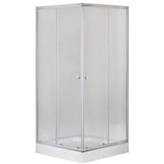 Душова кабіна з низьким піддоном Mixxus CUBIC SCT01-100x100x195-FB CHROME матове скло 4мм (MI6904)