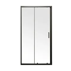 Двері в нішу Mixxus Premium DIVERSE SD01-140x185-TR Black прозоре скло 5мм (MI6878)