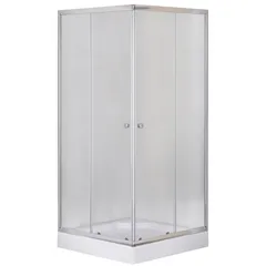 Душова кабіна з низьким піддоном Mixxus CUBIC SCT01-90x90x195-FB CHROME матове скло 4мм (MI6903)