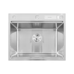 Мийка Mixxus MH6050-SK NANO-SILVER (3.0/0.8) з н.ст. зі сходинкою для суш.,з підст.під ножі(нерж.)(MX1941)
