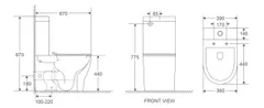Унітаз-компакт Mixxus Premium WAVE-0403-R  675х395х870mm, система змиву RIMLESS (MP6606)