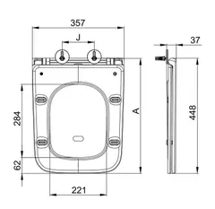 Сидіння-кришка для унітазу Mixxus Premium SEAT COVER QUADRO-DIVERSE-2001 з мікроліфтом 448х357х37mm (MP6612)