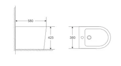 Біде підлогове Mixxus Premium BEVEL-0601 580х360х425mm (MP6598)
