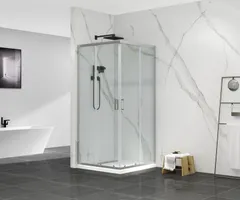 Душова кабіна без піддону Mixxus Premium DIVERSE SC02-90x90x195-TR Chrome прозоре скло 5мм (MI6861)