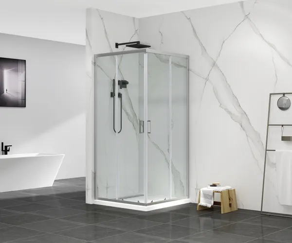 Душова кабіна без піддону Mixxus Premium DIVERSE SC02-90x90x195-TR Chrome прозоре скло 5мм (MI6861)