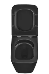 Унітаз підвісний Mixxus Premium QUADRO-0301-T3 BLACK 490х340х360mm, система змиву TORNADO 3.0 (MP6587)
