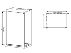 Душова перегородка Mixxus Premium FLAT SP01-120x200-TR Chrome Walk-In прозоре скло 8мм (MI6852)