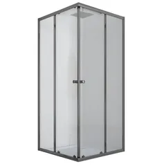 Душова кабіна без піддону Mixxus CUBIC SC01-90x90x185-TR GRAPHITE прозоре скло 4мм (MI6907)