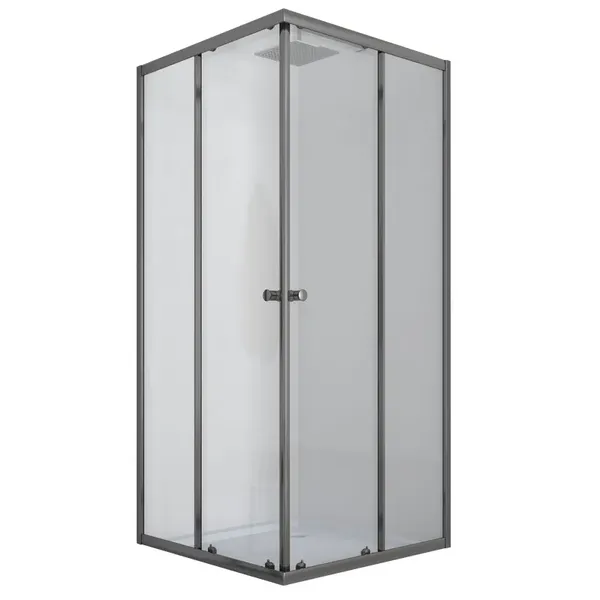 Душова кабіна без піддону Mixxus CUBIC SC01-90x90x185-TR GRAPHITE прозоре скло 4мм (MI6907)