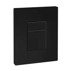 Панель змиву Koer KT-0607-05 157x198x10mm пластикова, кнопка квадратна (колір чорний матовий) (KR5346)