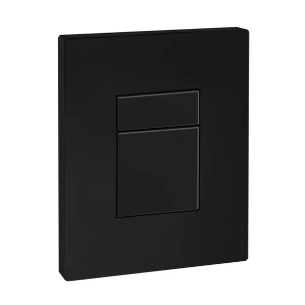 Панель змиву Koer KT-0607-05 157x198x10mm пластикова, кнопка квадратна (колір чорний матовий) (KR5346)