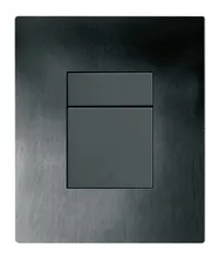 Панель змиву Koer KT-0607-05 157x198x10mm пластикова, кнопка квадратна (колір чорний матовий) (KR5346)