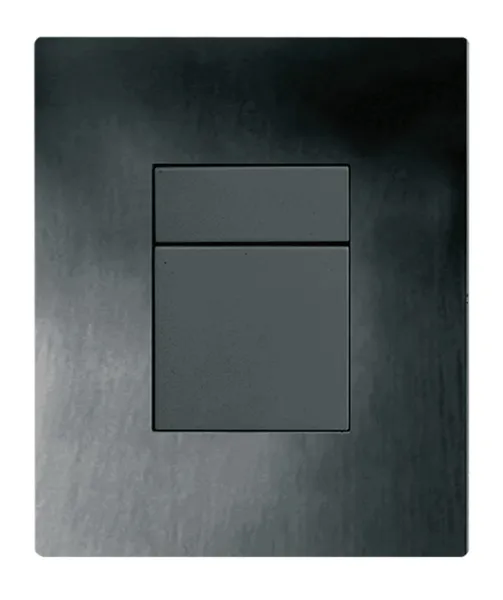 Панель змиву Koer KT-0607-05 157x198x10mm пластикова, кнопка квадратна (колір чорний матовий) (KR5346)