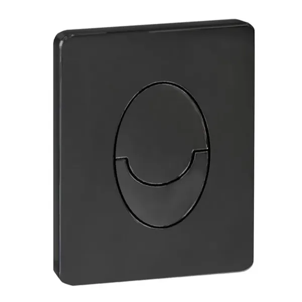 Панель змиву Koer KT-0606-05 157x198x10mm пластикова, кнопка закруглена (колір чорний матовий) (KR5343)