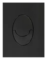 Панель змиву Koer KT-0606-05 157x198x10mm пластикова, кнопка закруглена (колір чорний матовий) (KR5343)
