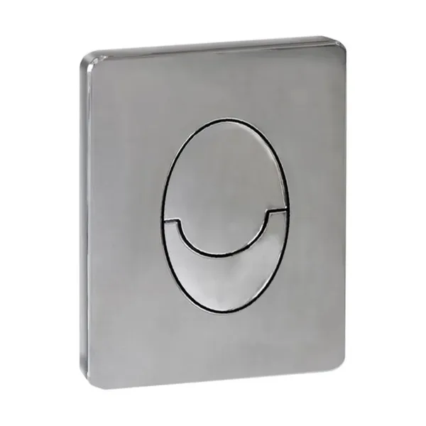Панель змиву Koer KT-0606-02 157x198x10mm пластикова, кнопка закруглена (SS Color) (KR6238)