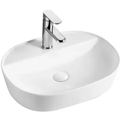 Раковина накладна Mixxus Premium ELLIPSE-0203 510х375х120mm з отвором під змішувач (MP6678)