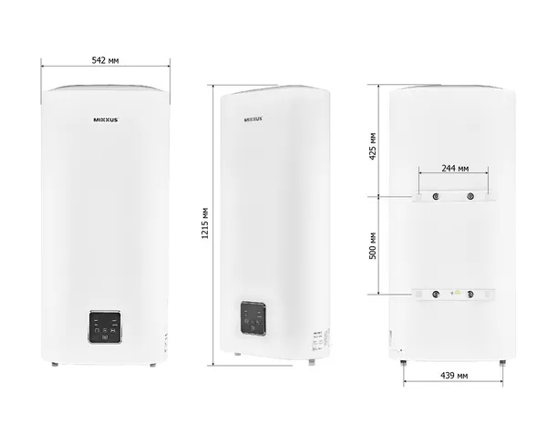 Водонагрівач "Плоский" MIXXUS EWH-10100 FLAT DRY накопичувальний 100 л, сухий тен 2 kW (WH0599)
