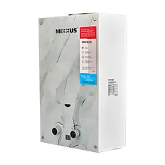 Газова колонка MIXXUS GWH-0510 BASIC GLASS димохідна 10 л/хв (панель зі скла з малюнком) (WH0026)