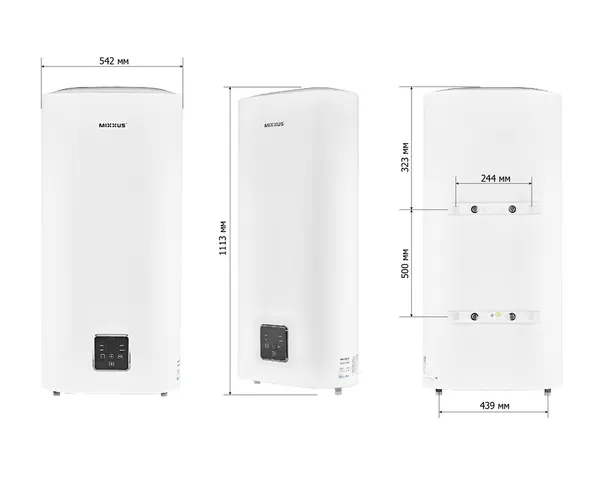 Водонагрівач "Плоский" MIXXUS EWH-09080 FLAT WET накопичувальний 80 л, мокрий тен 2 kW (WH0595)