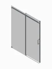 Двері в нішу Koer SR SD02-140x200-TR-01 прозоре скло Easy Clean 8мм, хром (KR5383)