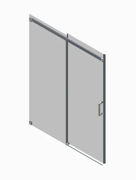 Двері в нішу Koer SR SD02-140x200-TR-01 прозоре скло Easy Clean 8мм, хром (KR5383)