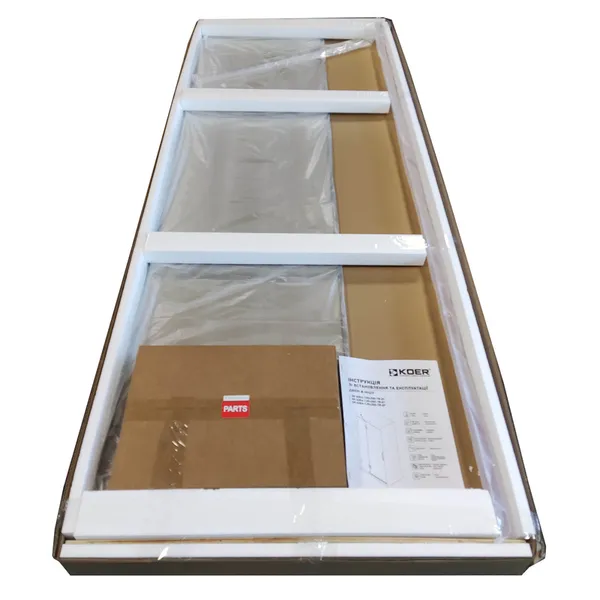 Двері в нішу Koer SR SD04-120x200-TR-07 прозоре скло Easy Clean 10мм, графіт (KR5388)