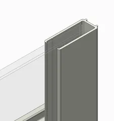 Двері в нішу Koer SR SD01-120x200-TR-07 прозоре скло Easy Clean 8мм, графіт (KR5378)