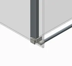 Бічна стінка до кабіни Koer SR SW01-90x200-TR-01 прозоре скло Easy Clean 8мм, хром (KR5381)