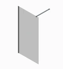Душова перегородка Koer SR SP01-120x200-TR-01 Walk-In прозоре скло Easy Clean 8мм, хром (KR5394)