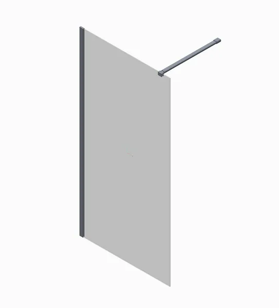 Душова перегородка Koer SR SP01-120x200-TR-01 Walk-In прозоре скло Easy Clean 8мм, хром (KR5394)