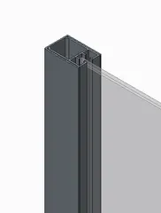 Шторки скляні на ванну Koer SR BS04-95x140-TR-07 прозоре скло 6мм, графіт (KR5404)