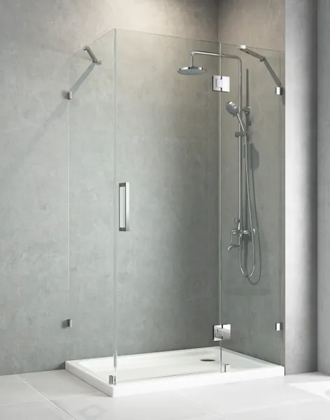 Бічна стінка до кабіни Koer SR SW04-90x200-TR-01 прозоре скло Easy Clean 10мм, хром (KR5390)