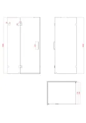 Бічна стінка до кабіни Koer SR SW04-80x200-TR-01 прозоре скло Easy Clean 10мм, хром (KR5389)