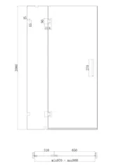 Двері в нішу Koer SR SD04-100x200-TR-01 прозоре скло Easy Clean 10мм, хром (KR5386)