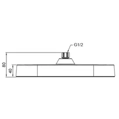 Лійка для душу стельова Koer KP-0404-05-OH 325x200мм (KR5002)