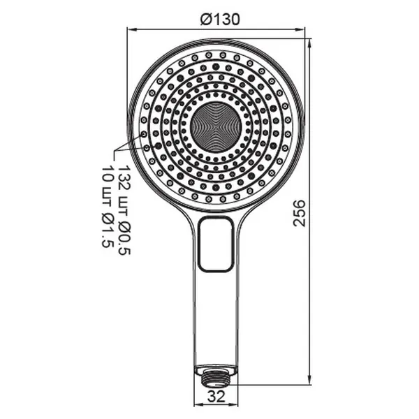 Лійка для душу Koer KP-0403-03 (3 функції) (KR4995)