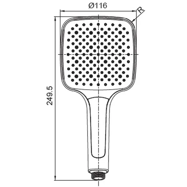 Лійка для душу Koer KP-0402-07 (3 функції) (KR4989)