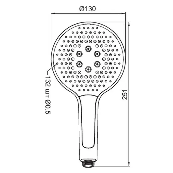 Лійка для душу Koer KP-0401-01 (3 функції) (KR4979)