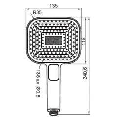 Лійка для душу Koer KP-0404-05 (3 функції) (KR5001)