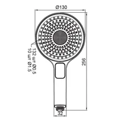 Лійка для душу Koer KP-0403-05 (3 функції) (KR4993)