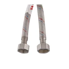 Гнучкий шланг для підключення води гайка 1/2'' - гайка 1/2'' (30 см) (силик. оболонка) Zerix (ZX3007)