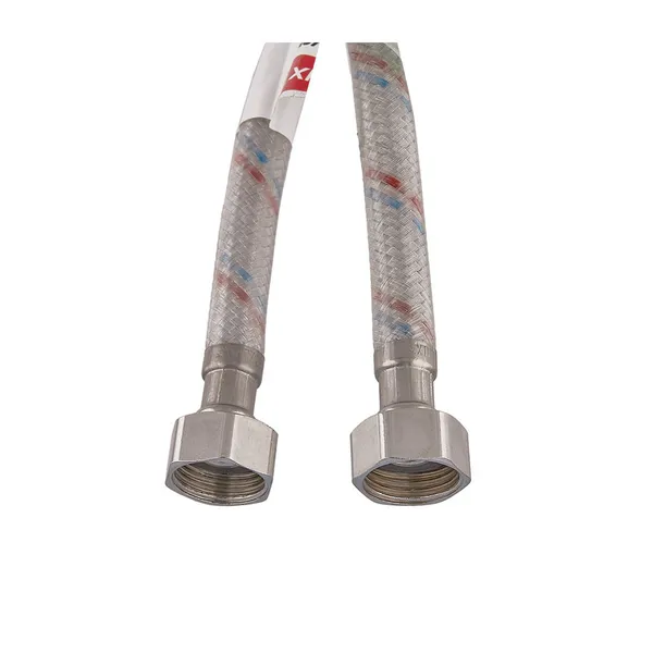 Гнучкий шланг для підключення води гайка 1/2'' - гайка 1/2'' (120 см) (силик. оболонка) Zerix (ZX3013)