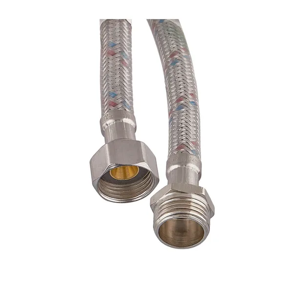 Гнучкий шланг для підключення води Гайка 1/2'' - Штуцер 1/2'' (40 см) (силик. оболонка) ZERIX (ZX3018)