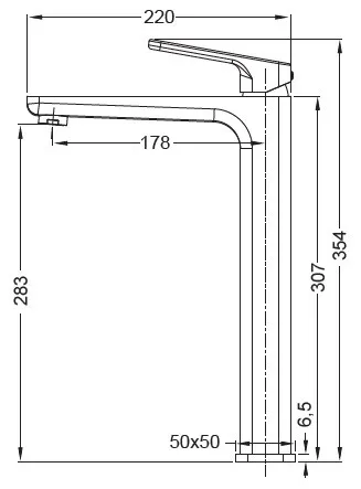 Змішувач для умивальника високий Koer KB-11031-01 (KR5433)
