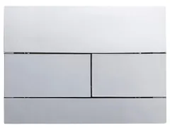 Панель змиву Koer KT-0603-01 240x160x10mm пластикова, кнопка лінійна (колір хром) (KR5319)